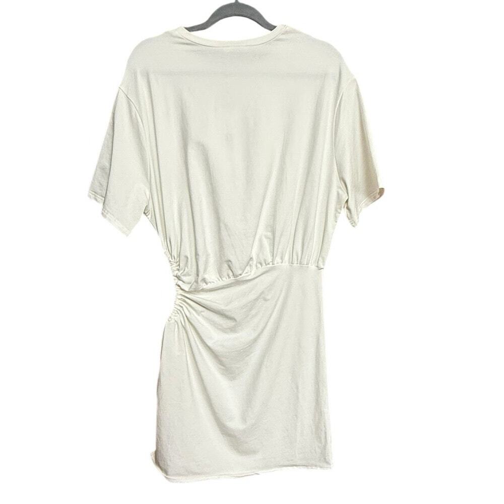 SNDYS NEW Lola Mini Dress in White Size M Jersey Cotton Blend Stretchy Unlined - Picture 7 of 13